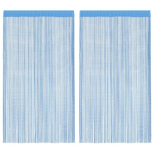 vidaXL Perdele șir 2 buc Albastru deschis 100x250 cm