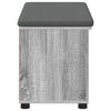 vidaXL Bancă pentru hol cu pernă cu raft Sonoma gri 80 x 38 x 46 cm