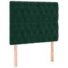 vidaXL Pat box spring cu saltea, verde &icirc;nchis, 90x200 cm, catifea