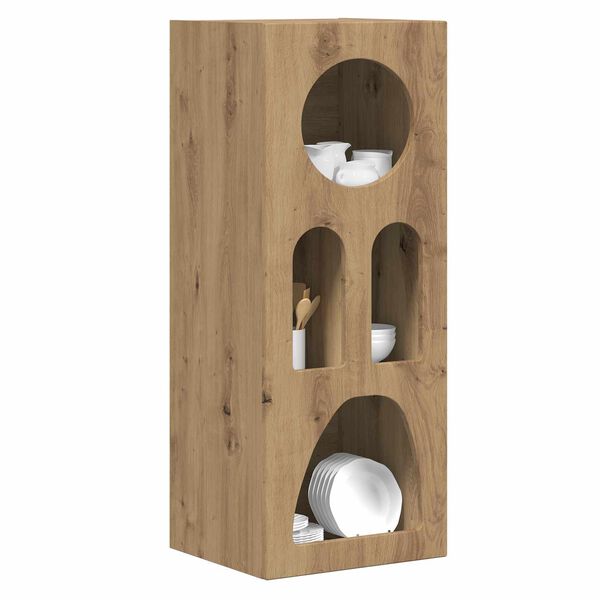 vidaXL Bufet Stejar Artizanal 40 x 35 x 100.5 cm Lemn compozit