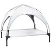 vidaXL Pat pentru c&acirc;ini Manual Gri argintie 90 x 81 x 80,5 cm Oțel
