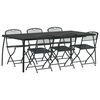 vidaXL Set de Mobilier pentru Exterior 7 buc. Antracit Fier și Oțel