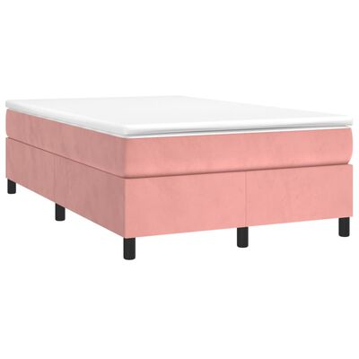 vidaXL Cadru de pat, roz, 120x200 cm, catifea