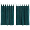 vidaXL Perdele opace 2 pcs Verde &icirc;nchis 140 x 140 cm Catifea