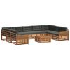 vidaXL Set de canapele de exterior 10 buc. Natural și Antracit