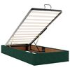 vidaXL Cadru de pat otoman cu saltea verde &icirc;nchis 80x200cm catifea