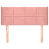 vidaXL Tăblie de pat cu aripioare roz 103x16x78/88 cm catifea