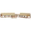 vidaXL Set de canapele de exterior cu pernă 9 pcs Natural și Bej