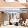 vidaXL Cortina Retractabilă Albastru și Alb 400 x 200 cm