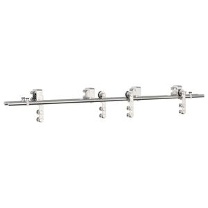 vidaXL Set piese pentru ușă glisantă, argintiu, 183 cm oțel inoxidabil