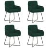 vidaXL Scaune de dining 4 buc. Catifea Verde &icirc;nchis 59 x 56,5 x 86 cm