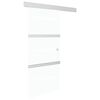 vidaXL Ușă glisantă, argintiu, 90 x 212 cm, sticlă ESG și aluminiu