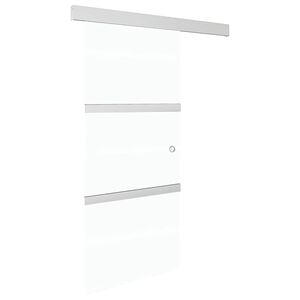 vidaXL Ușă glisantă, argintiu, 90 x 212 cm, sticlă ESG și aluminiu