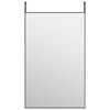 vidaXL Oglindă pentru ușă, negru, 50x80 cm, sticlă și aluminiu
