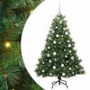 vidaXL Brad de Crăciun artificial cu 150 LED Verde 150 cm PE și PVC