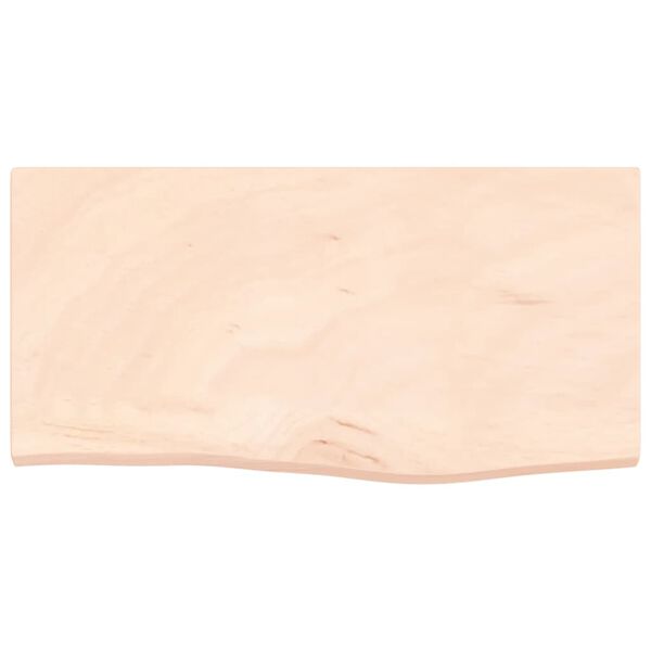 vidaXL Poliță de perete, 60x30x(2-4) cm, lemn masiv de stejar netratat