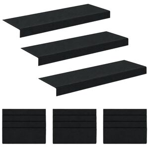 vidaXL Covorașe pentru trepte 15 buc. 65 x 21 x 4 cm Gri &icirc;nchis