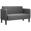 vidaXL Canapea lovesea gri &icirc;nchis 109 cm țesătură velur