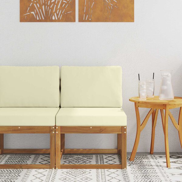 vidaXL Canapea Medie pentru Exterior Lemn Solid de Acacia