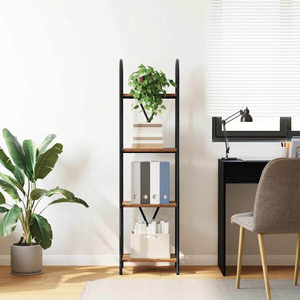 vidaXL Raft pentru cărți Lemn vechi 40 x 30 x 146 cm Lemn compozit