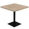 vidaXL Masă bistro, MDF și oțel, pătrată, 80x80x75 cm, culoare stejar