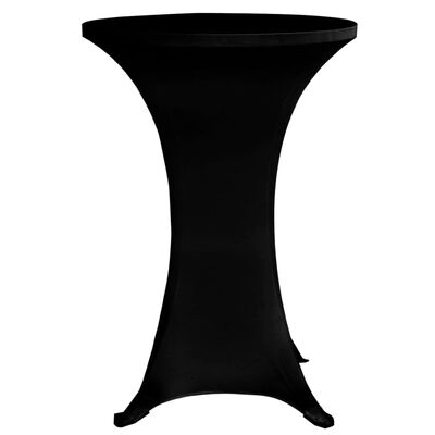 vidaXL Husă de masă cu picior Ø60 cm, 4 buc., negru, elastic