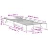 vidaXL Cadru de pat de podea cu depozitare Alb 90 x 210 cm lemn