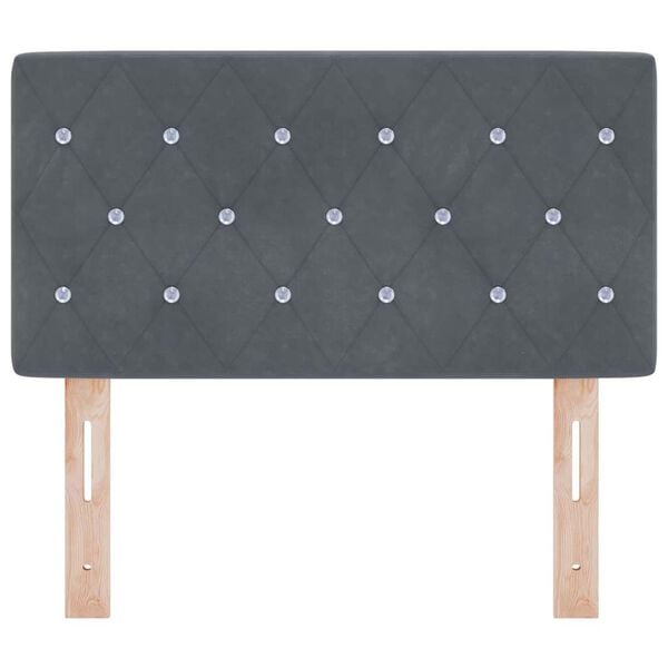 vidaXL Tăblie cap cu headboard Gri închis 80 cm Piele artificială
