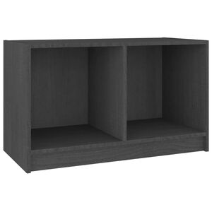vidaXL Comodă TV, gri, 70x33x42 cm, lemn masiv de pin
