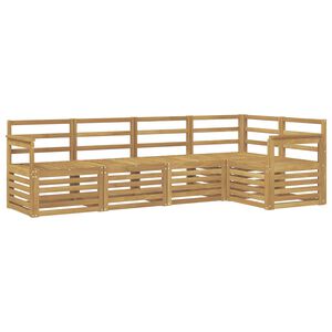 vidaXL Set de canapele de exterior 5 buc. Alb Lemn Solid de Acacia