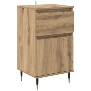 vidaXL Bufet Stejar Artizanal 40 x 35 x 70 cm Lemn Ingineresc și Fier