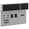 vidaXL Set dulap de unelte 5 buc. Negru Oțel vopsit electrostatic