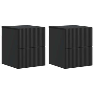 vidaXL Dulap de noapte suspendat 2 buc. Negru 33 x 34,5 x 40 cm