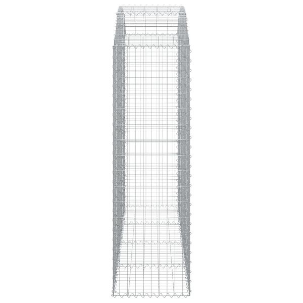 vidaXL Coș gabion arcuit, 200x50x160/180 cm, fier galvanizat