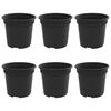 vidaXL Ghiveci rotund pentru flori 6 buc. Negru &Oslash; 15 x 12 cm Plastic