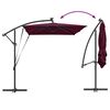 vidaXL Parasol banana cu brațe Roșu bordo 294 x 200 x 254 cm