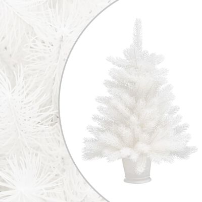 vidaXL Brad de Crăciun artificial, ace cu aspect natural, alb, 65 cm