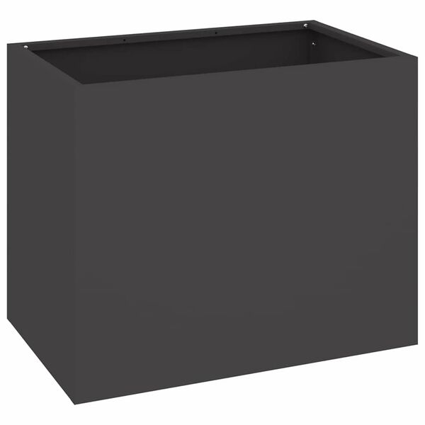 vidaXL Vază pentru Grădină Negru 50 x 32 x 40 cm Oțel laminat la rece