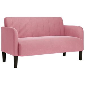 vidaXL Canapea lovesea roz 109 cm catifea