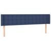 vidaXL Tăblie de pat cu aripioare, albastru, 183x16x78/88 cm textil