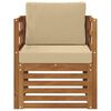 vidaXL Set de canapele de exterior cu pernă natural 67 x 63 x 73 cm
