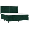 vidaXL Pat box spring cu saltea, verde &icirc;nchis, 180x200 cm, catifea