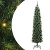 vidaXL Brad de Crăciun artificial Verde 210 cm PVC și oțel și plastic