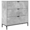 vidaXL Bufet cu sertar Gri din beton 79,5 x 33 x 82 cm Lemn compozit