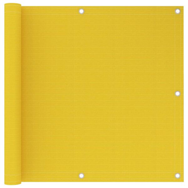 vidaXL Paravan de balcon, galben, 90x600 cm, HDPE