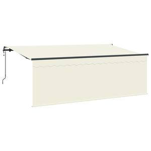 vidaXL Cortina Retractabilă Crem 350 x 200 cm Poliester și Aluminiu