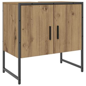 vidaXL Dulap chiuvetă baie, stejar artizanal 65x33x60cm lemn prelucrat