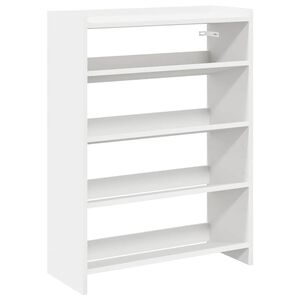 vidaXL Pantofar, alb, 60x25x81 cm, lemn prelucrat