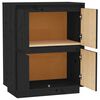 vidaXL Dulap, negru, 60x34x75 cm, lemn masiv de pin