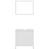 vidaXL Set mobilier de baie, 3 piese, alb, lemn prelucrat